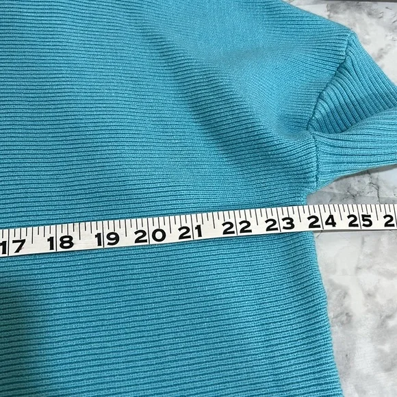 LILLISURY WOMENS RIBBED TURTLENECK SWEATER BABYBLUE Sz MD NEW - Picture 10 of 12